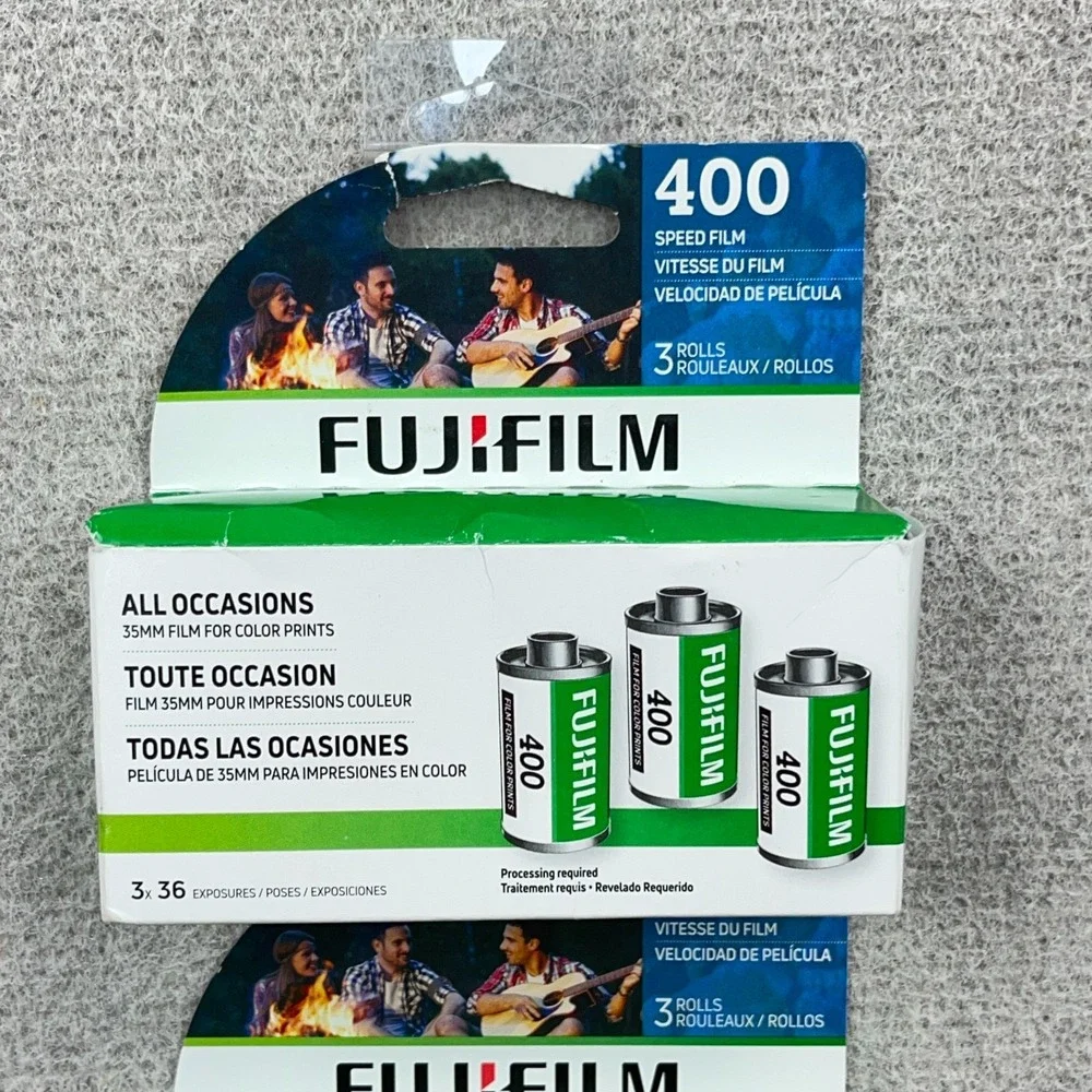 Fujifilm 400 Color Negative 35mm Film, 36 Exposure 2 Pack Lot of 2 Total 6 Rolls